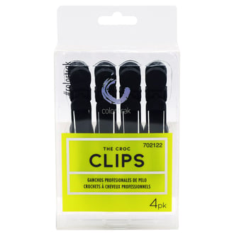 Colortrak Black Rubberized Croc Clips, 4 Pack