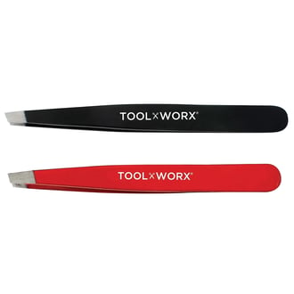 Tool Worx Power Grip Slanted Tweezers