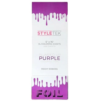 StyleTek XL Coloring Sheets 5" x 16", 200 Sheets (Heavy Embossed), Plumped up Purple StyleTek XL Coloring Sheets 5" x 16", 200 Sheets (Heavy Embossed), Plumped up Purple