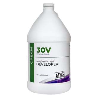 MBS Hair Color 30 Volume Moisture-Infused Cream Developer, Gallon