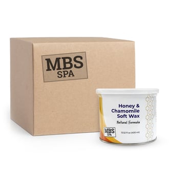 MBS Spa Honey & Chamomile Soft Wax, 13.52 oz (Case of 24)