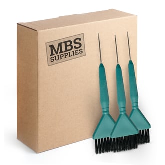 MBS Supplies Pin Tail Tint Brush (Teal), 30 Pack MBS Supplies Pin Tail Tint Brush (Teal), 30 Pack