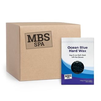 MBS Spa Ocean Blue Hard Wax, 35 oz (Case of 12)