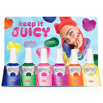 Gelish Gel Polish, .5 oz (Keep It Juicy Collection), 6 Piece Display