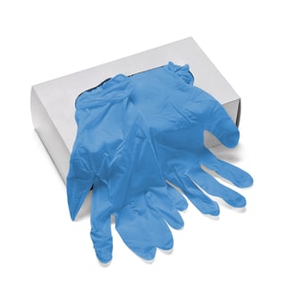 Powder Free Blue Nitrile Gloves, 100 Pack