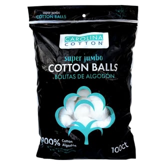 Carolina Super Jumbo Cotton Balls, 100 Count