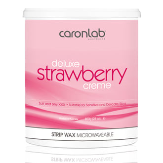 Caronlab Strawberry Crème Strip Wax Microwaveable, 28 oz