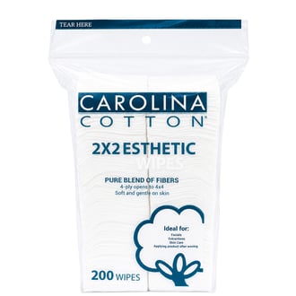 Carolina 2" x 2" Esthetic Wipes, 200 Pack