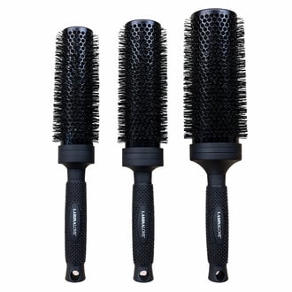 Larisa Love Onyx Ceramic + Ion Round Brush (3 Pack Set)
