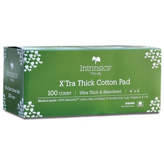 Intrinsics X'tra Thick Cotton Pad 4" x 4", 100 Count