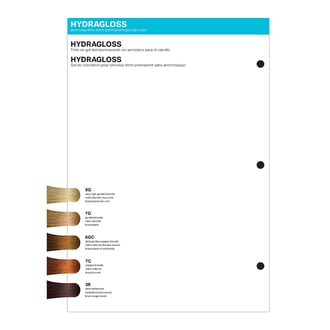 PRAVANA Hydragloss Warms Swatch Insert PRAVANA Hydragloss Warms Swatch Insert