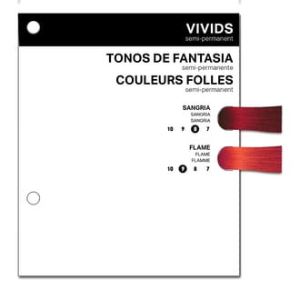 PRAVANA Red VIVIDS Swatch Insert PRAVANA Red VIVIDS Swatch Insert