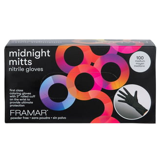 Framar Midnight Mitts Nitrile Gloves, 100 Count