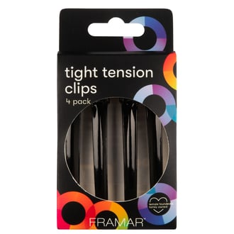 Framar Tight Tension Clips Black, 4 Pack