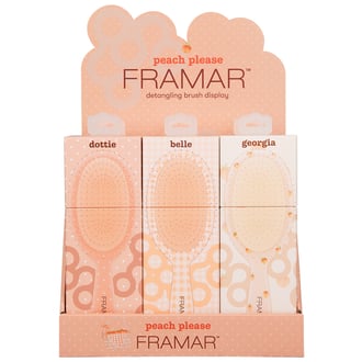 Framar Peach Please Detangle Display, 9 Pack Limited Edition