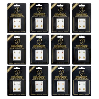 Studex Assorted Birthstones, 12 Pack