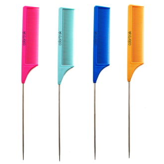 Colortrak Carbon Fiber Pintail Combs, 4 Pack