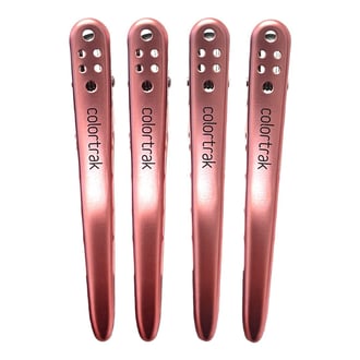 Colortrak Aluminum Rose Gold Clips, 4 Pack