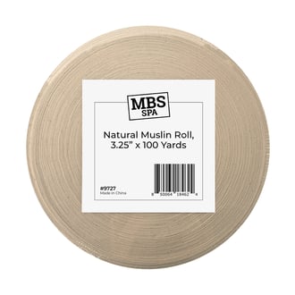 MBS Spa Natural Muslin Roll, 3.25" x 100 Yards