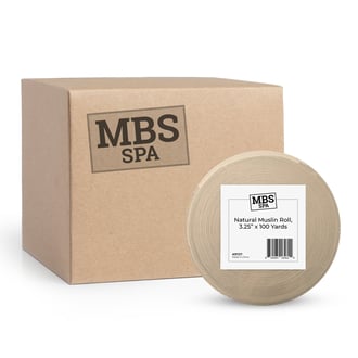 MBS Spa Natural Muslin Roll, 3.25" x 100 Yards (Case of 6)