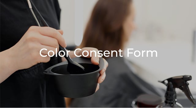Hair Color Consent Form And Waiver For Professional Salons