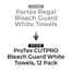ProTex CUTPRO Bleach Guard White Towels, 12 Pack