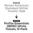 ProTex Essentials 28PRO White Towels, 12 Pack